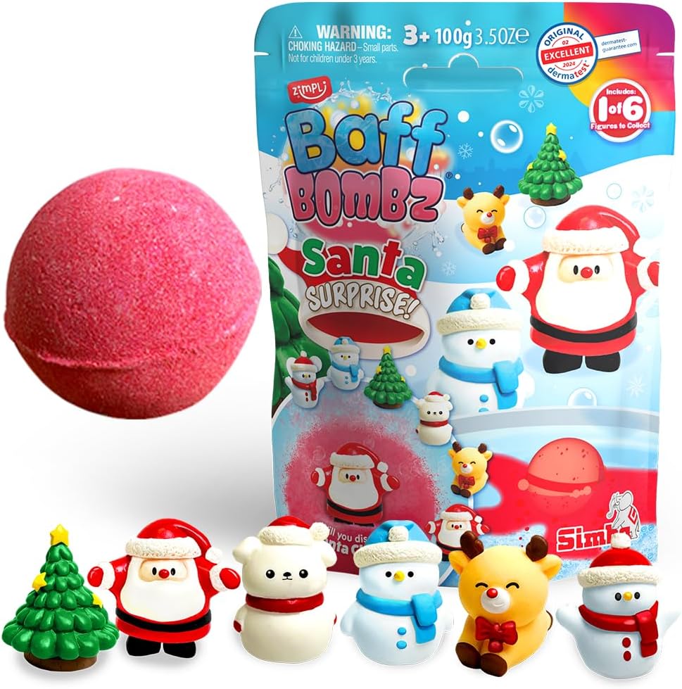 ZIMPLI Large 100g Santa Surprise Baff Bombz
