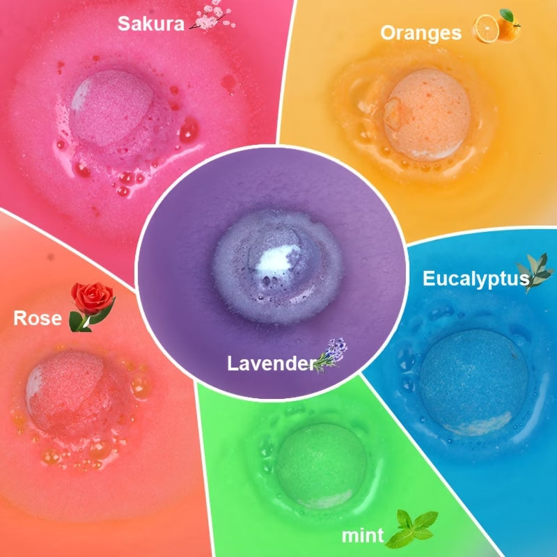 30 Mini Bath Bubble Gift Set Soaking Bath Salt Balls with Essential Oils