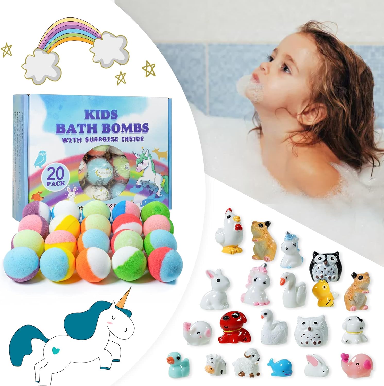 Bath Bombs for Kids with Toy Inside